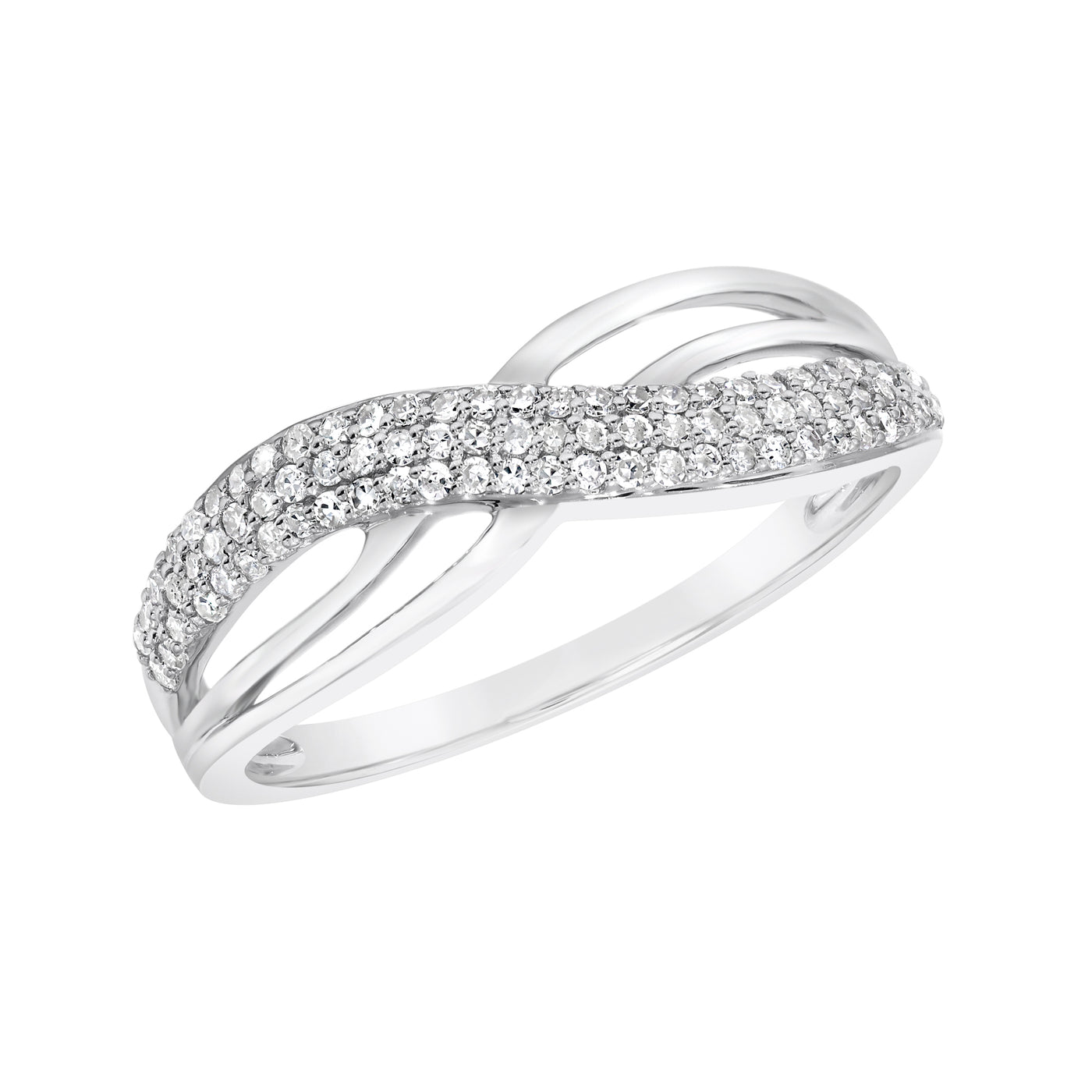 9k White Gold Diamond Ring