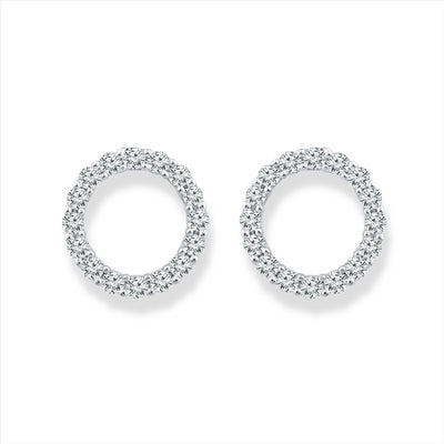 Diamond Fashion Earrings with 0.20ct Diamonds in 9K White Gold