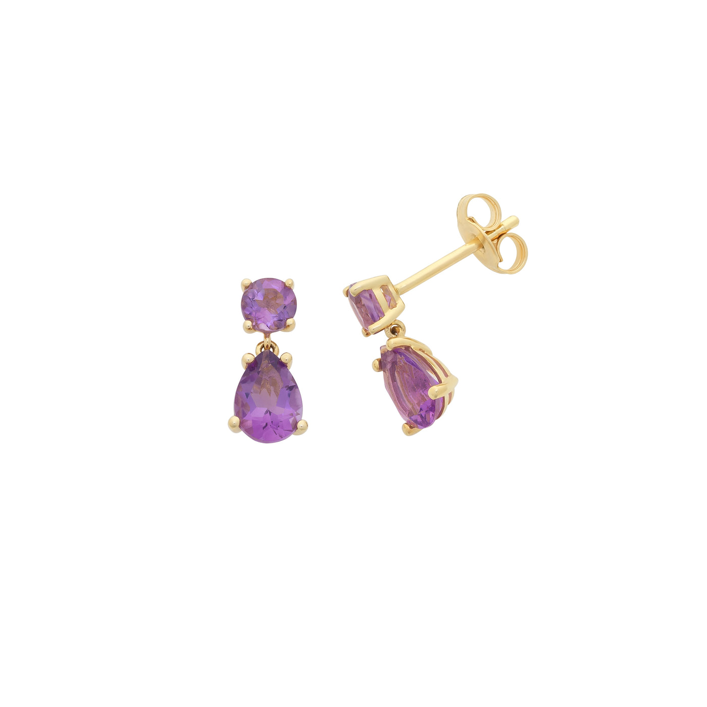 9k Amethyst Earrings