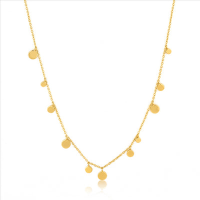 Ania Haie Geometry Mixed Discs Necklace - Gold