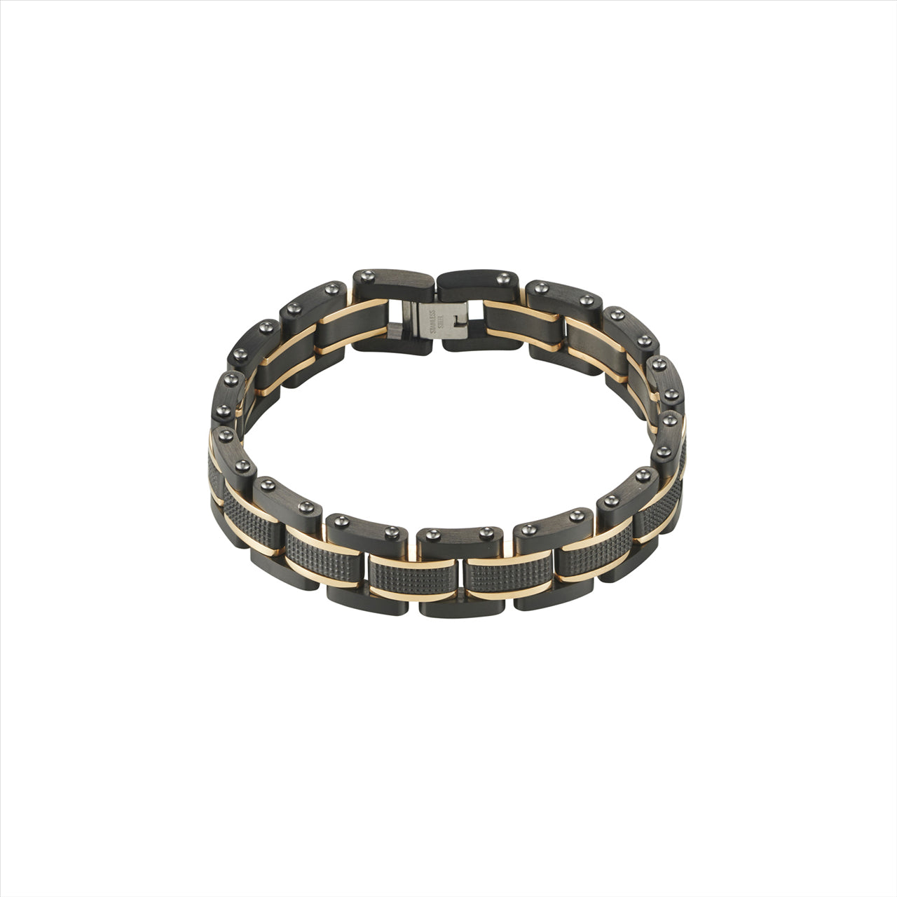 Stainless Steel/IP Black/IP 14k Gold Bracelet