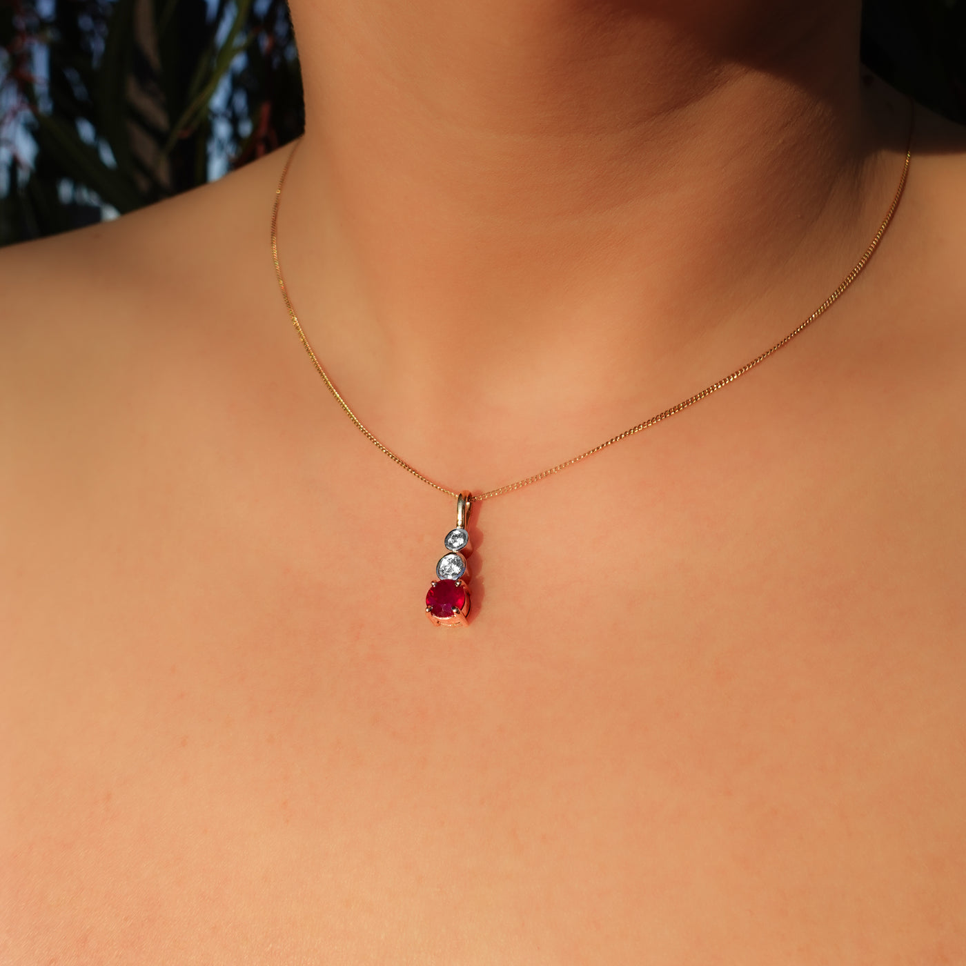 Ruby and Diamond Pendant