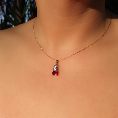 Ruby and Diamond Pendant