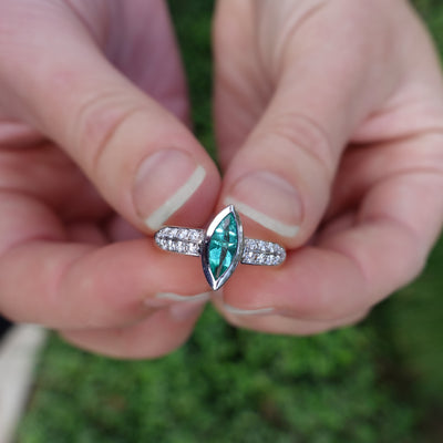 Emerald and Diamond Ring⠀⠀