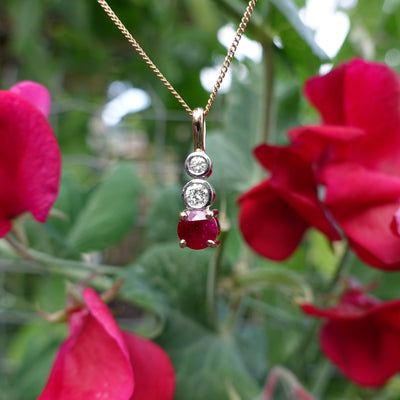Ruby and Diamond Pendant