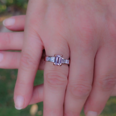 Morganite and diamond ring
