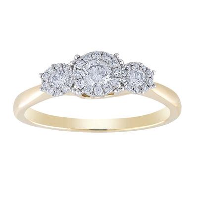 Ring with 0.47ct Diamonds in 9K Yellow Gold