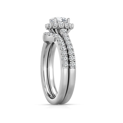 1.50ct Lab Grown Diamond Ring Set in 18ct White Gold