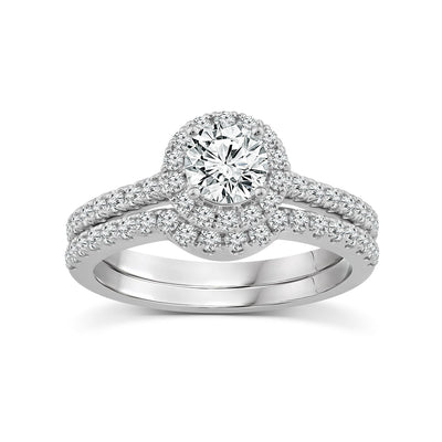 1.50ct Lab Grown Diamond Ring Set in 18ct White Gold